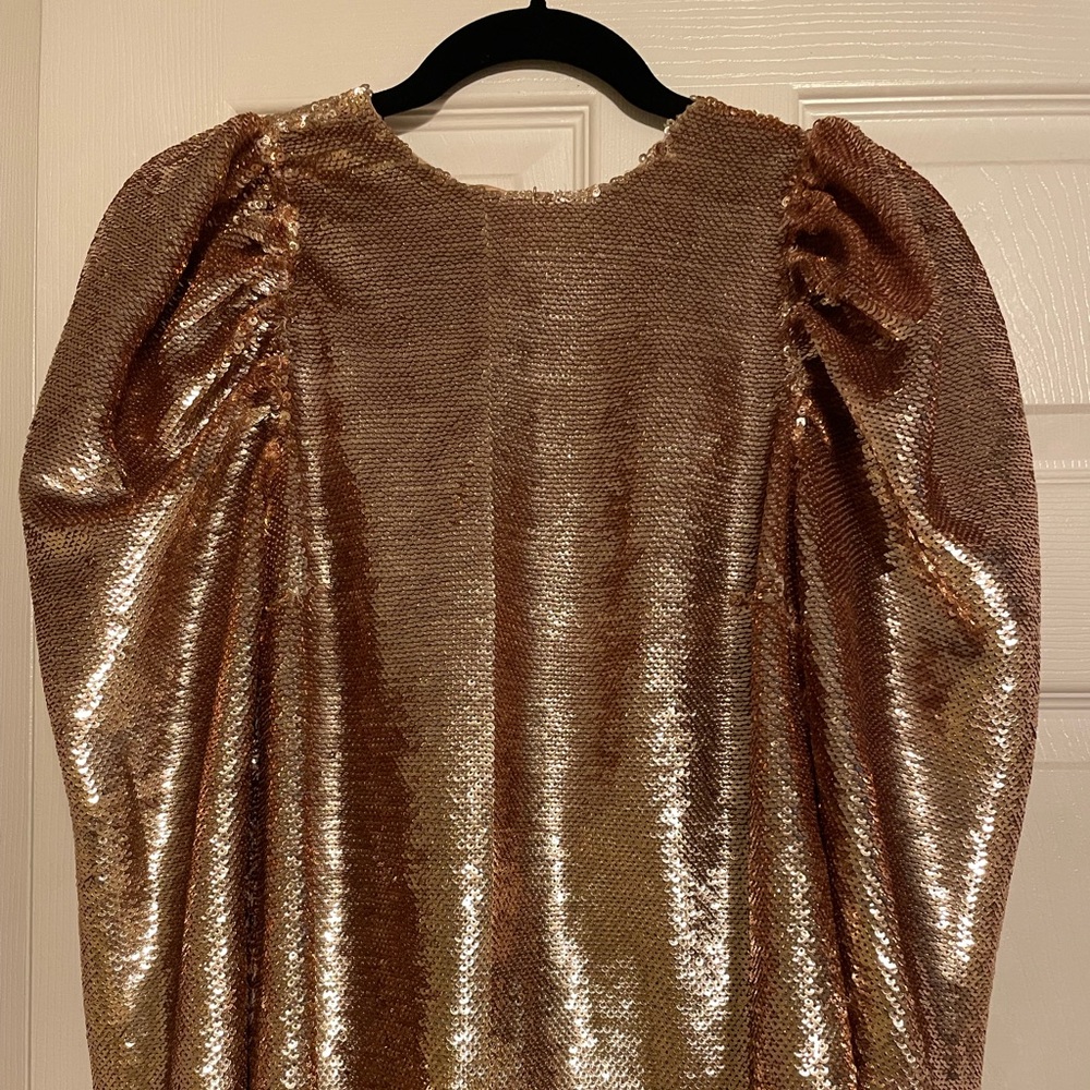 ULLA JOHNSON ROSE GOLD NEPTUNE SEQUIN DRESS - Picture 5 of 5